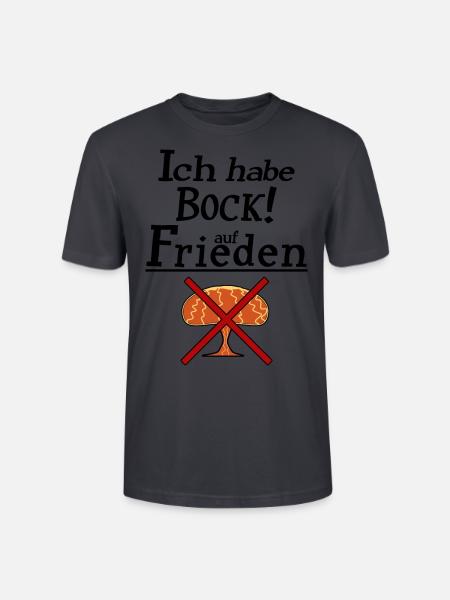 Ich habe Bock auf Frieden - Stanley/Stella Unisex Bio-T-Shirt CRAFTER - Dunkles Graublau