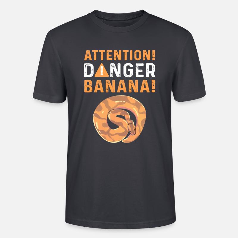 Achtung! Gefährliche Banane. Königliche Python - Stanley/Stella Unisex Bio-T-Shirt CRAFTER - Dunkles Graublau