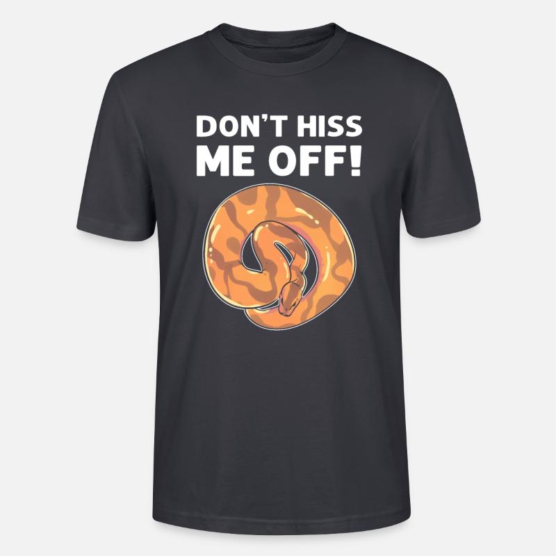 Zisch Mich Nicht An! Bananenball-python - Stanley/Stella Unisex Bio-T-Shirt CRAFTER - Dunkles Graublau