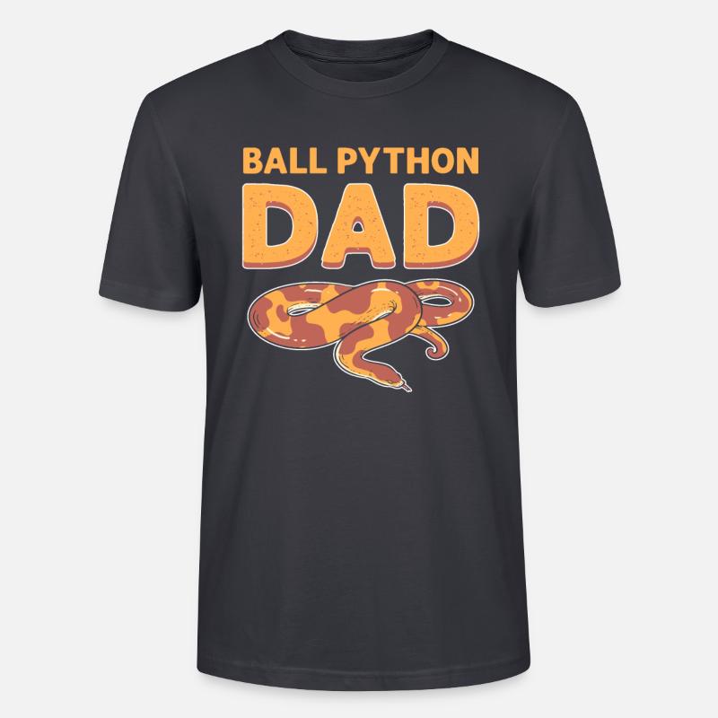 Kugelpython-vater. Herpetologen. Königliche - Stanley/Stella Unisex Bio-T-Shirt CRAFTER - Dunkles Graublau