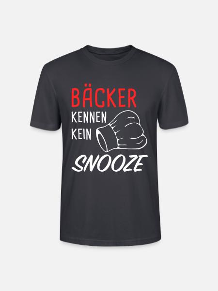 Bäcker kennen kein Snooze - Stanley/Stella Unisex Bio-T-Shirt CRAFTER - Dunkles Graublau