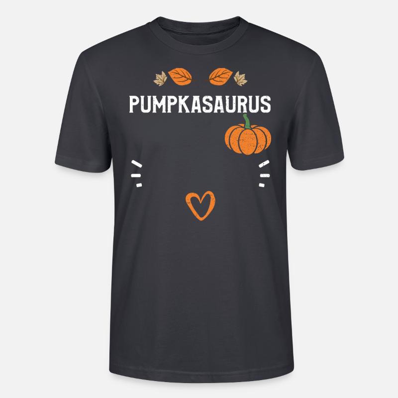 Pumpkasaurus - Citrouille - T-shirt bio CRAFTER Stanley Stella Unisexe - bleu gris foncé