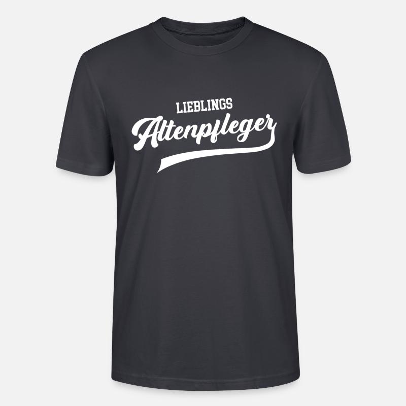 Altenpfleger Lieblingspfleger bester Pfleger - Stanley/Stella Unisex Bio-T-Shirt CRAFTER - Dunkles Graublau