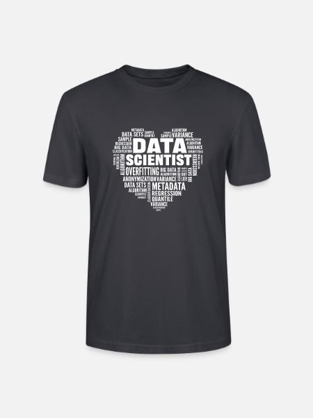 Datenwissenschaft. Big Data-analytik. Für - Stanley/Stella Unisex Bio-T-Shirt CRAFTER - Dunkles Graublau