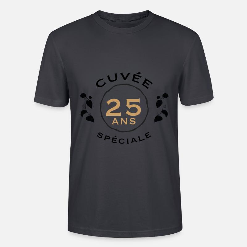 Cuvée spéciale 25 ans - T-shirt bio CRAFTER Stanley Stella Unisexe - bleu gris foncé
