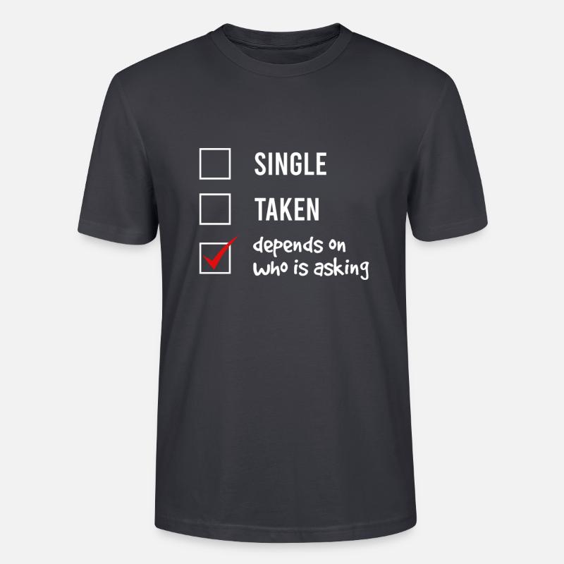 Single oder Vergeben? - Stanley/Stella Unisex Bio-T-Shirt CRAFTER - Dunkles Graublau