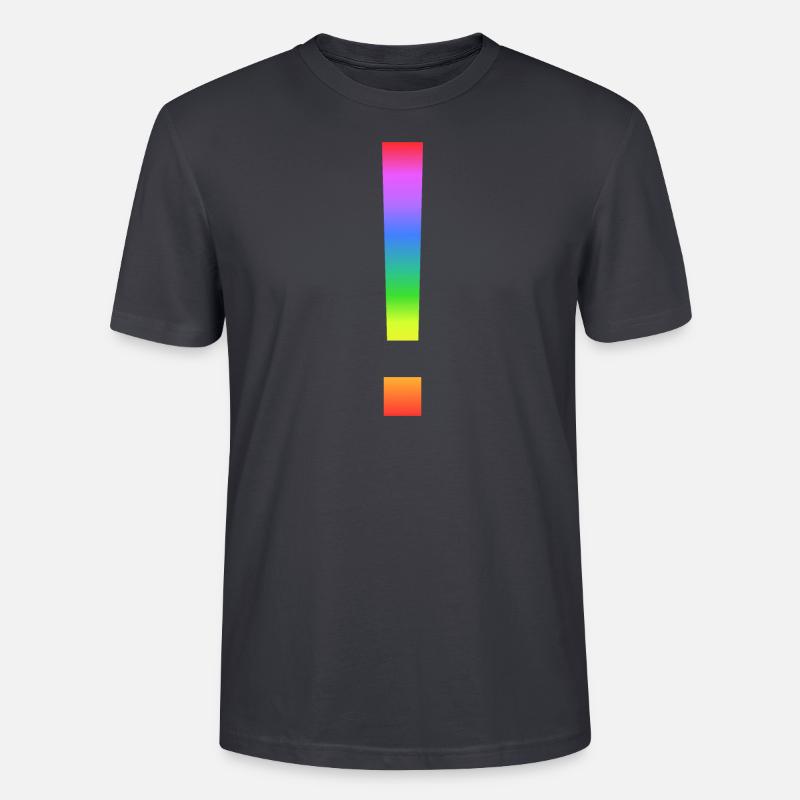 Point d'exclamation arc-en-ciel - T-shirt bio CRAFTER Stanley Stella Unisexe - bleu gris foncé