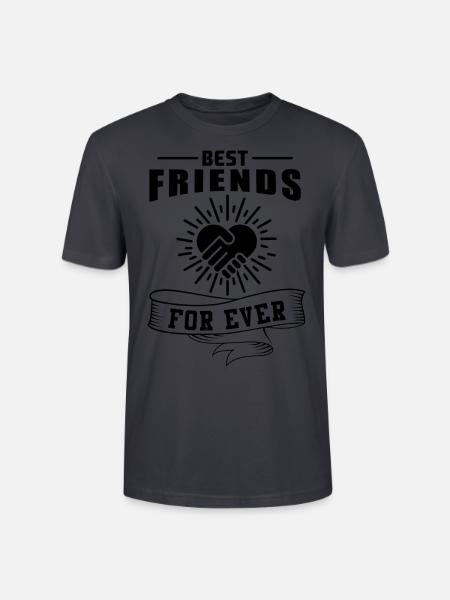 Beste Freunde für immer - Stanley/Stella Unisex Bio-T-Shirt CRAFTER - Dunkles Graublau
