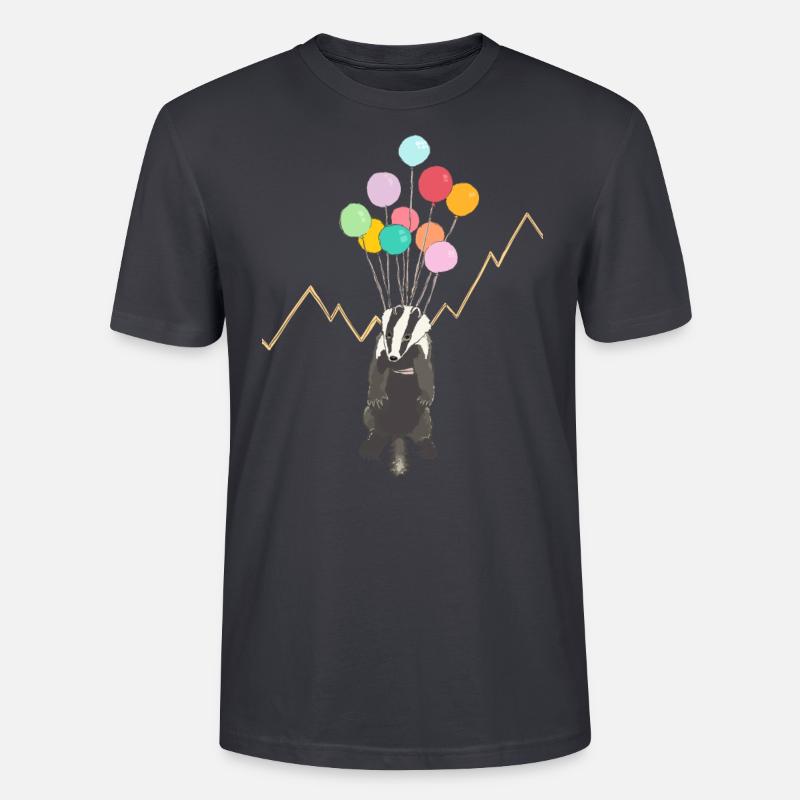Der Dachs steigt (Dax-Dachs) - Stanley/Stella Unisex Bio-T-Shirt CRAFTER - Dunkles Graublau