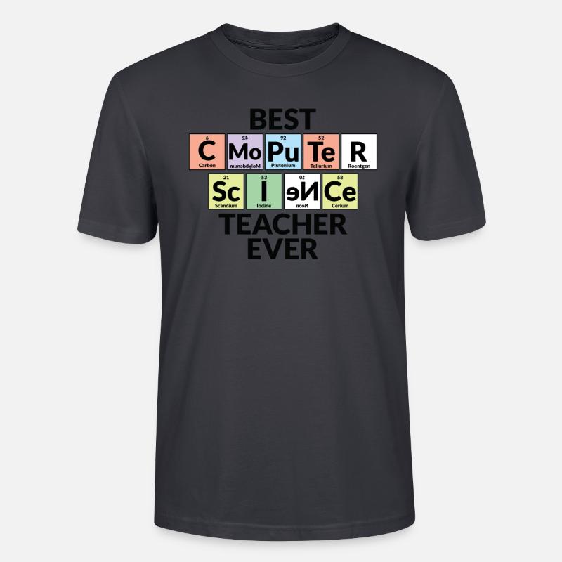 Bester Informatiklehrer Aller Zeiten - Stanley/Stella Unisex Bio-T-Shirt CRAFTER - Dunkles Graublau