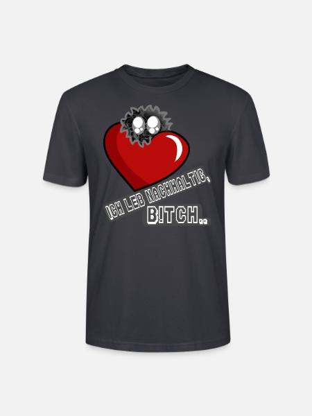 Ich leb nachhaltig!! - Stanley/Stella Unisex Bio-T-Shirt CRAFTER - Dunkles Graublau