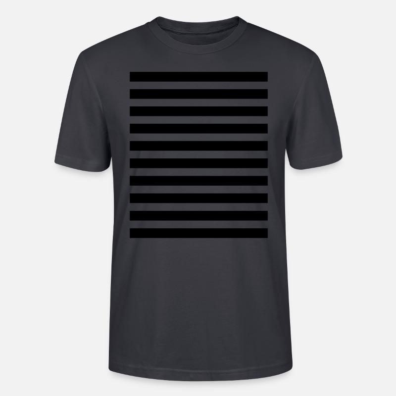 Streifen gestreift quer Muster Querstreifen - Stanley/Stella Unisex Bio-T-Shirt CRAFTER - Dunkles Graublau
