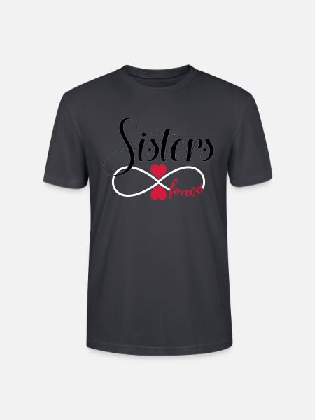 Zussen voor altijd - BFF Sisters forever - Stanley/Stella Uniseks bio-T-shirt CRAFTER - donker grijsblauw