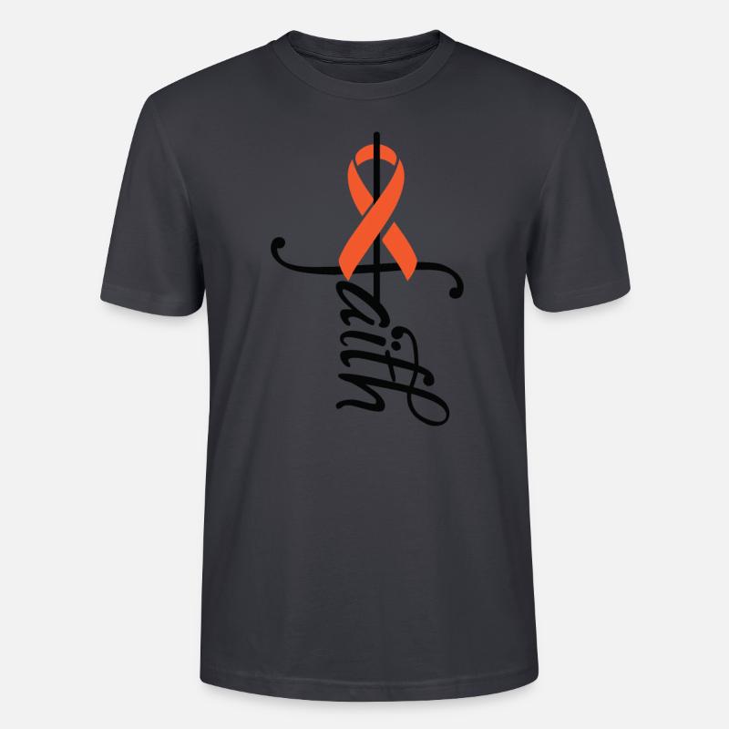 Ruban sensibilisation à la MPOC - T-shirt bio CRAFTER Stanley Stella Unisexe - bleu gris foncé