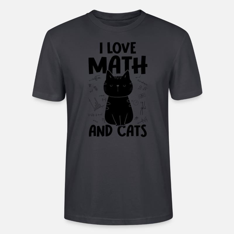 J’aime les chats - Math - T-shirt bio CRAFTER Stanley Stella Unisexe - bleu gris foncé