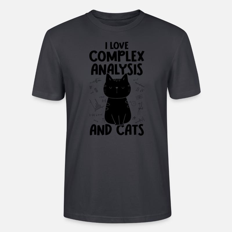 Ich Liebe Katzen - Komplexe Analyse - Stanley/Stella Unisex Bio-T-Shirt CRAFTER - Dunkles Graublau