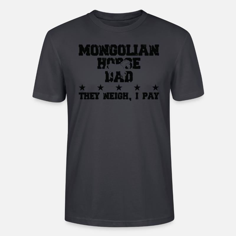 Père du cheval - Cheval mongol - T-shirt bio CRAFTER Stanley Stella Unisexe - bleu gris foncé