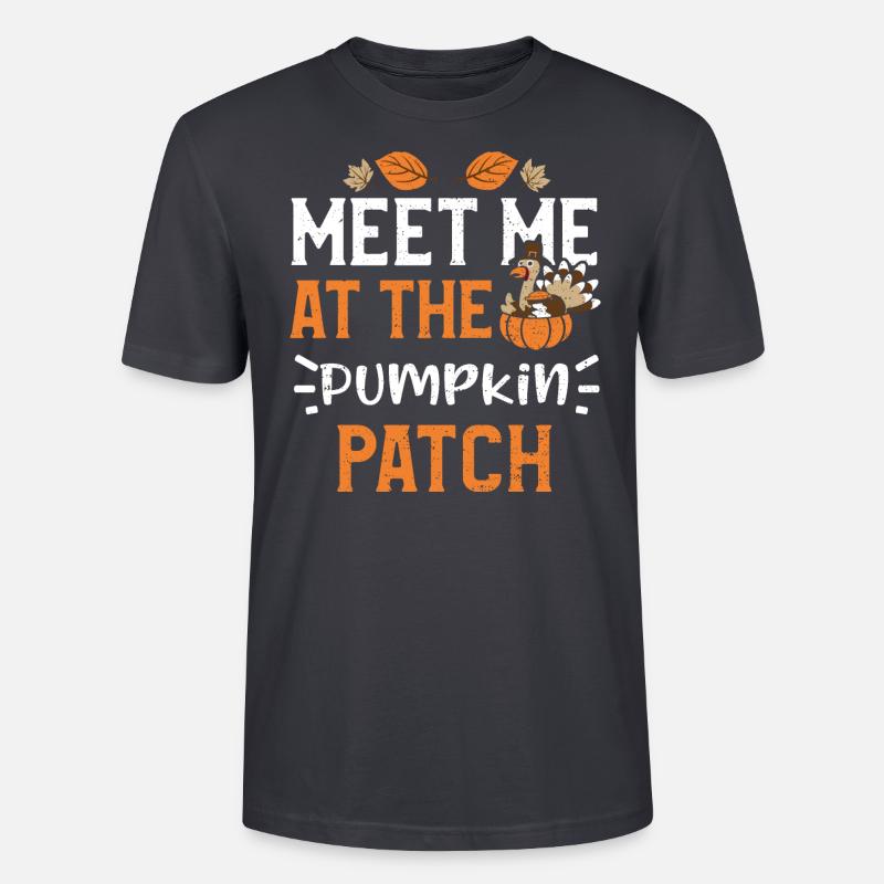 Rencontrez-moi au Pumpkin Patch - T-shirt bio CRAFTER Stanley Stella Unisexe - bleu gris foncé