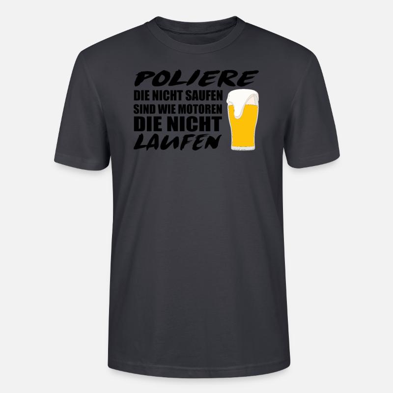 Polier Baustelle Geschenkidee - Stanley/Stella Unisex Bio-T-Shirt CRAFTER - Dunkles Graublau