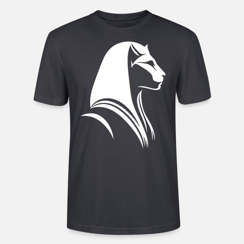 Chat Egypte Pharaon Silhouette - T-shirt bio CRAFTER Stanley Stella Unisexe - bleu gris foncé
