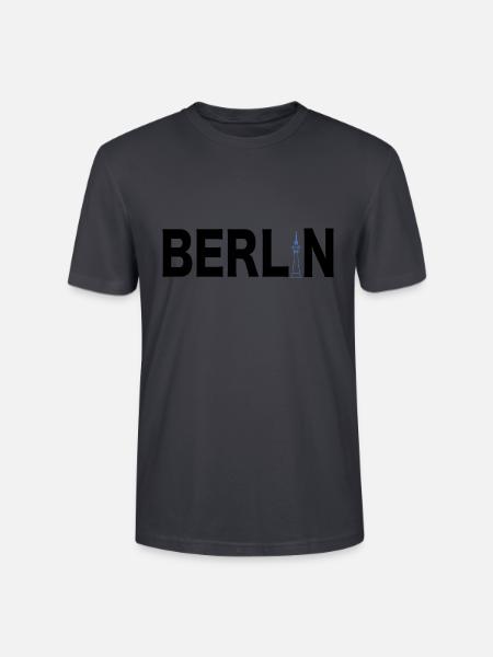 Berlin Souvenir Germany Gift Skyline - Stanley/Stella CRAFTER Unisex Organic T-Shirt - India Ink Grey