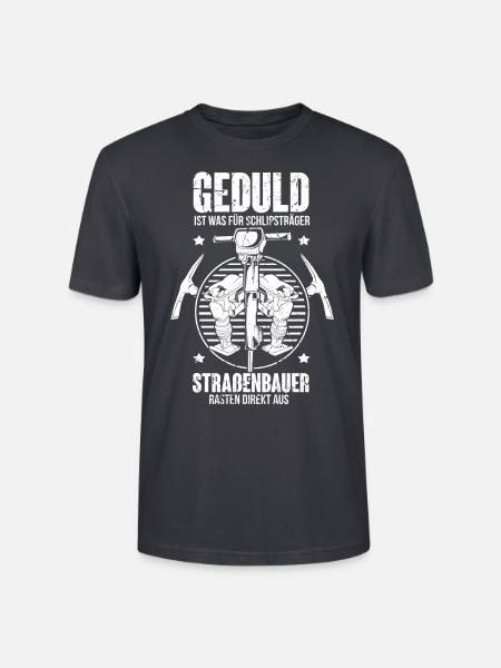 Straßenbau Straßenbauer Geschenk - Rasten aus - Stanley/Stella Unisex Bio-T-Shirt CRAFTER - Dunkles Graublau