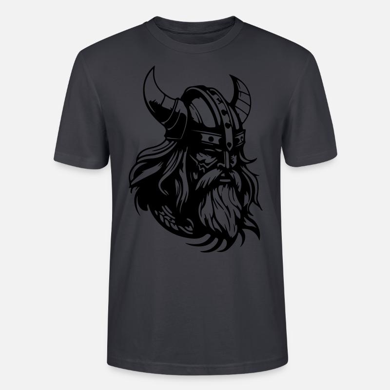 Wikinger Helm Krieger Valhalla - Stanley/Stella Unisex Bio-T-Shirt CRAFTER - Dunkles Graublau