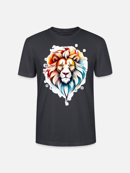 Lion - Stanley/Stella CRAFTER Unisex Organic T-Shirt - India Ink Grey