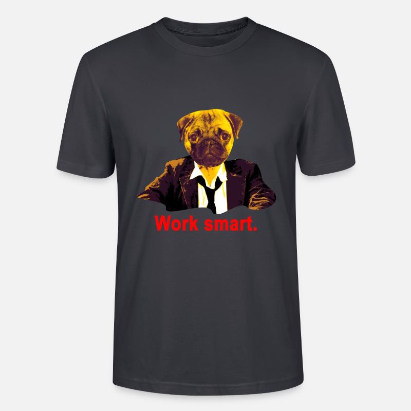work smart mops - Stanley/Stella Unisex Bio-T-Shirt CRAFTER - Dunkles Graublau