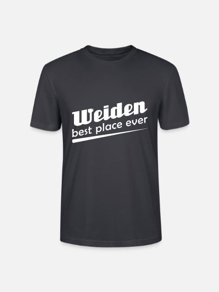 Weiden - Stadt best place ever - Stanley/Stella Unisex Bio-T-Shirt CRAFTER - Dunkles Graublau
