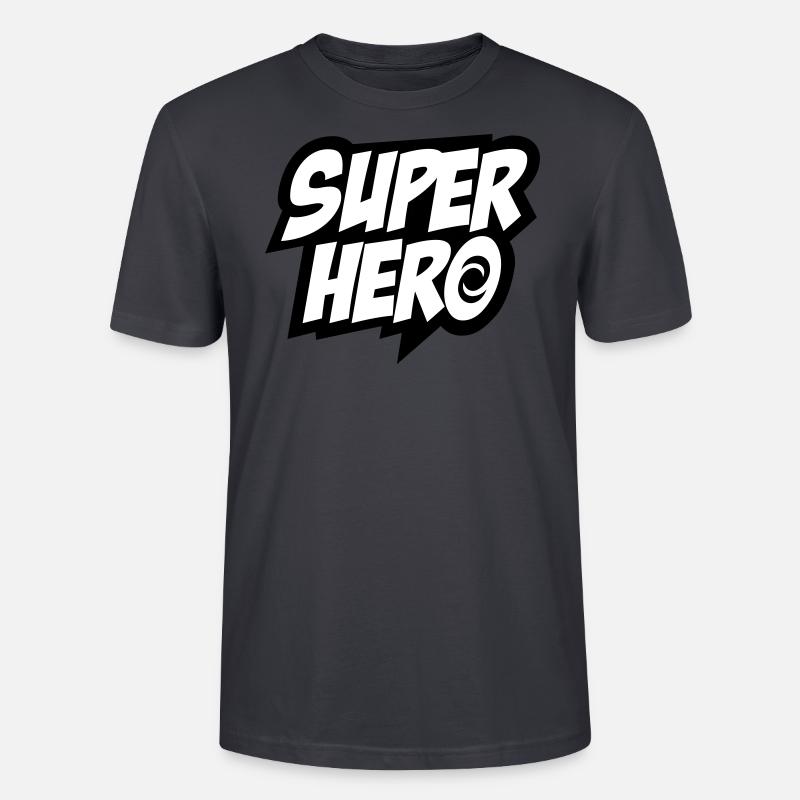 Superhero, Comics, Hero, Sprüche, Held, Sieger - Stanley/Stella Unisex Bio-T-Shirt CRAFTER - Dunkles Graublau