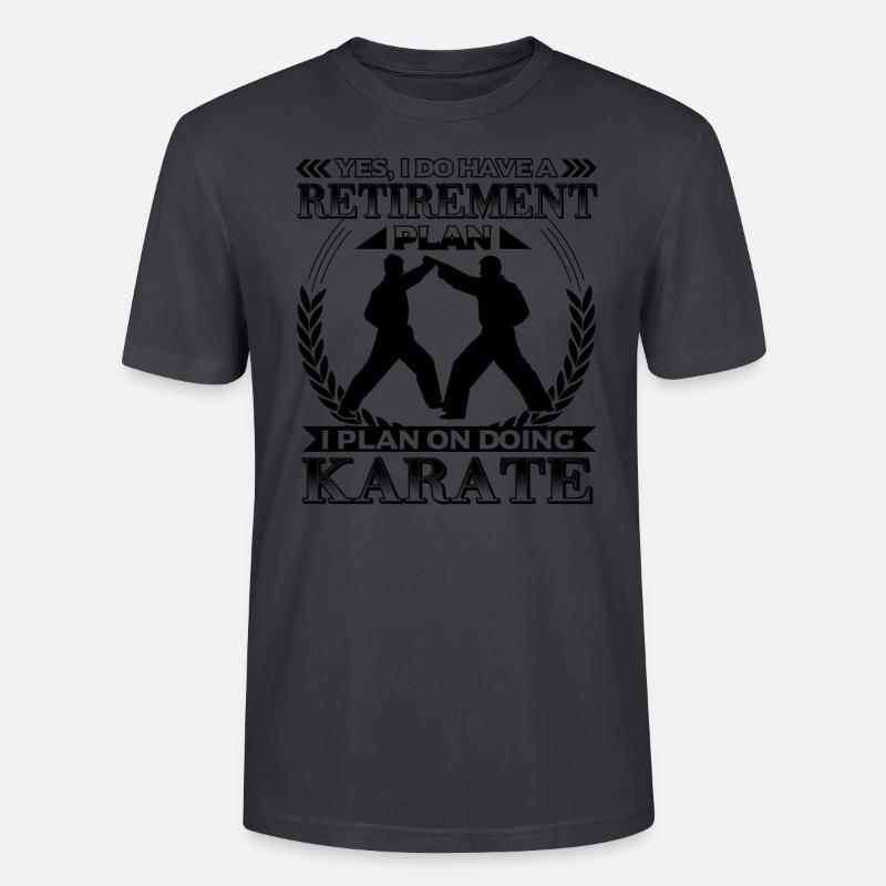 Plan de retraite Karaté - T-shirt bio CRAFTER Stanley Stella Unisexe - bleu gris foncé