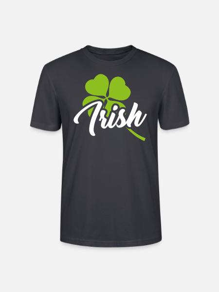 Irish Glücksklee Spruch Irland - Stanley/Stella Unisex Bio-T-Shirt CRAFTER - Dunkles Graublau
