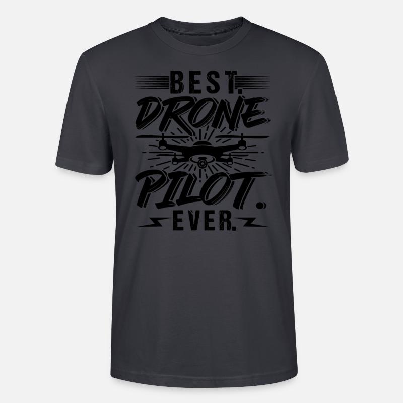 Best Drone Pilot Ever - Stanley/Stella Unisex Bio-T-Shirt CRAFTER - Dunkles Graublau