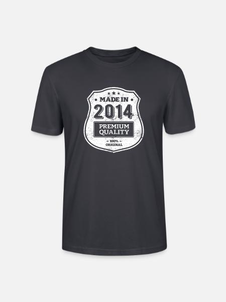 HERGESTELLT 2014 - Stanley/Stella Unisex Bio-T-Shirt CRAFTER - Dunkles Graublau