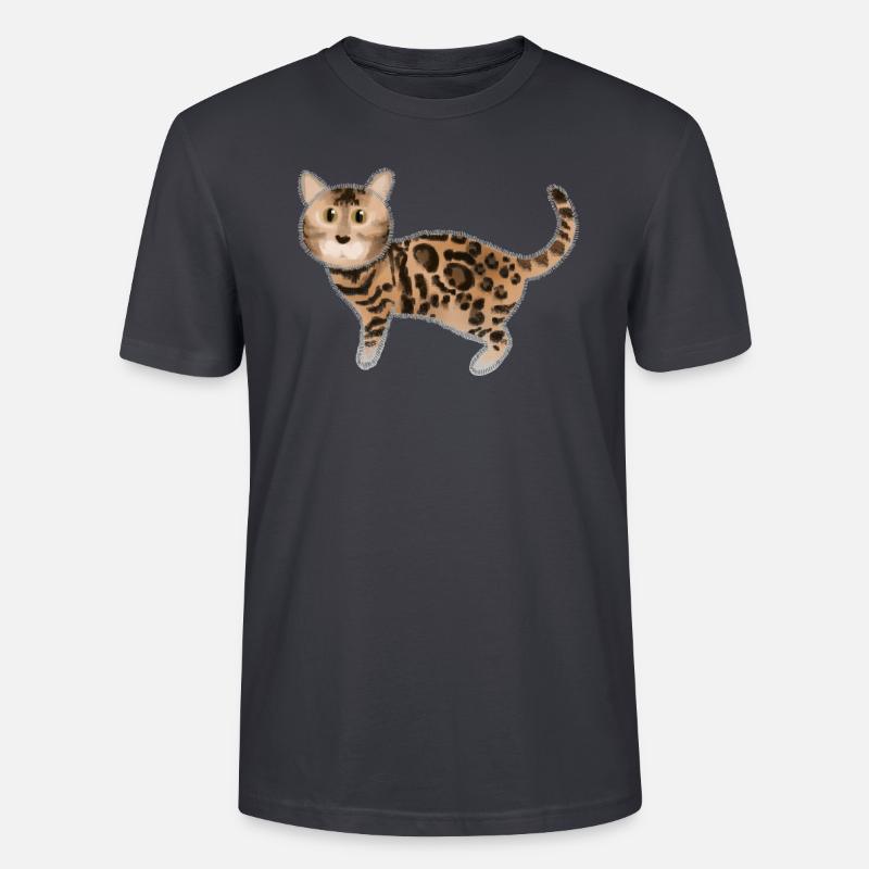Idée de chat du Bengale - T-shirt bio CRAFTER Stanley Stella Unisexe - bleu gris foncé