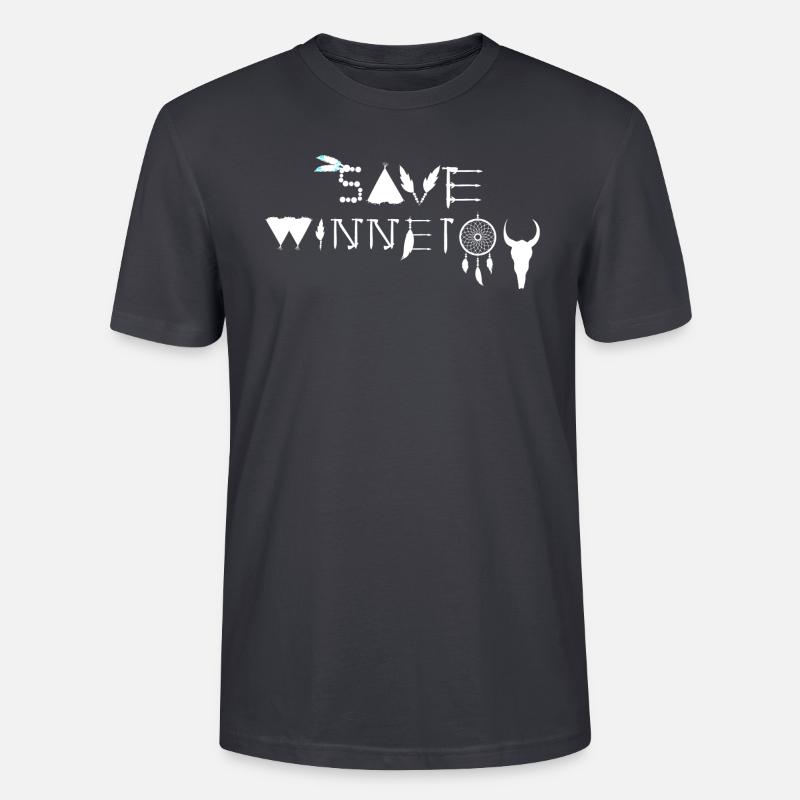 save winnetou,winnetou,indianer,Federn,Traumfänger - Stanley/Stella Unisex Bio-T-Shirt CRAFTER - Dunkles Graublau