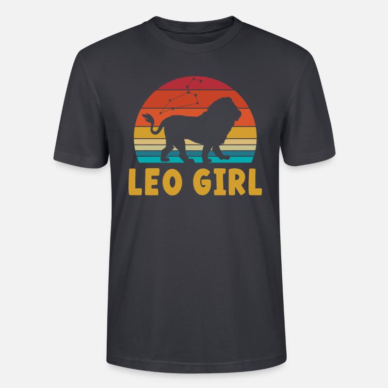 Sternzeichen Löwe - Stanley/Stella Unisex Bio-T-Shirt CRAFTER - Dunkles Graublau