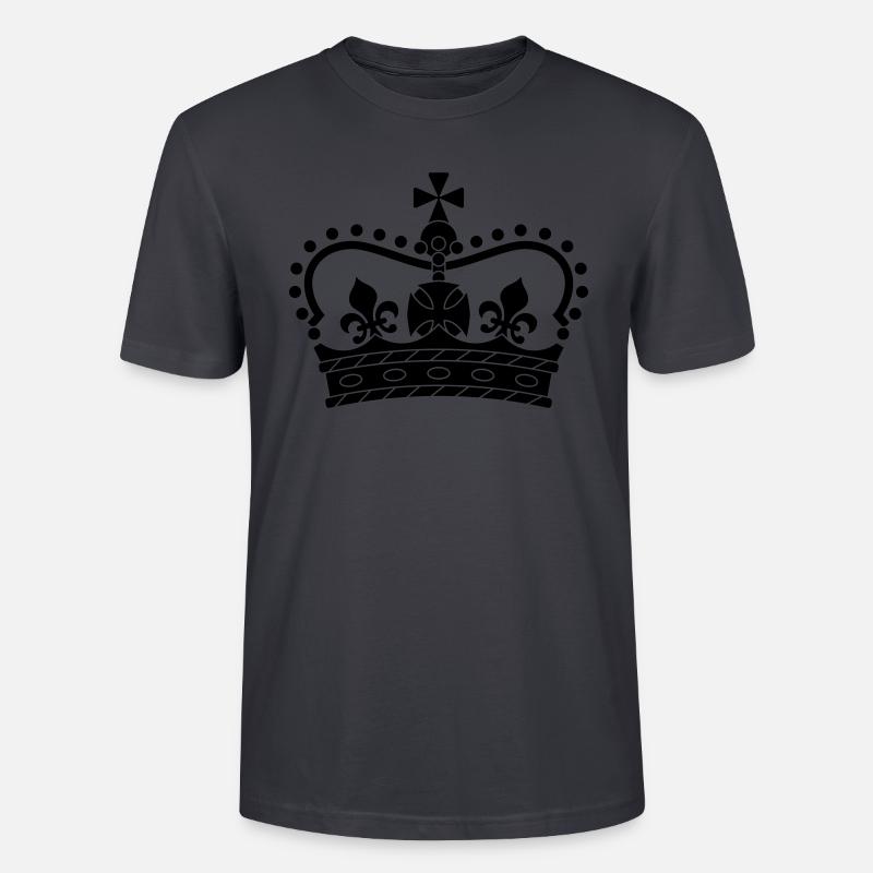 Krone. Symbol, Form, Cool - Stanley/Stella Unisex Bio-T-Shirt CRAFTER - Dunkles Graublau