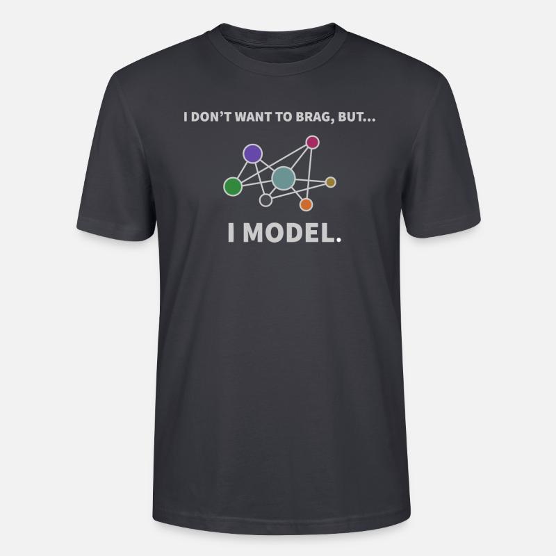 Model Datenwissenschaft Informatik Geschenk - Stanley/Stella Unisex Bio-T-Shirt CRAFTER - Dunkles Graublau