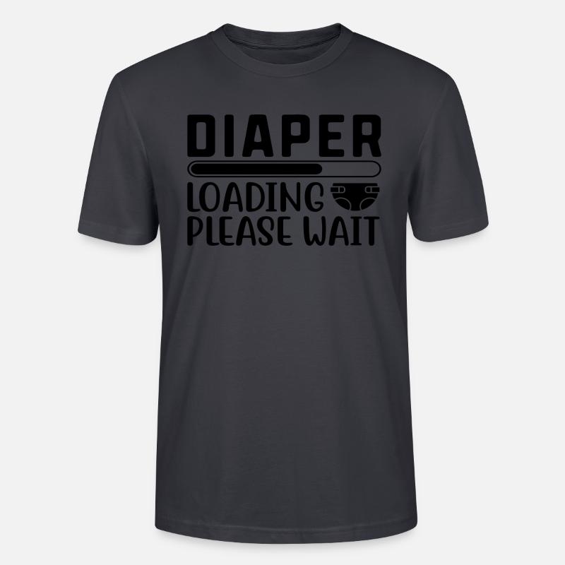 Diaper Loading Please Wait - Stanley/Stella Unisex Bio-T-Shirt CRAFTER - Dunkles Graublau