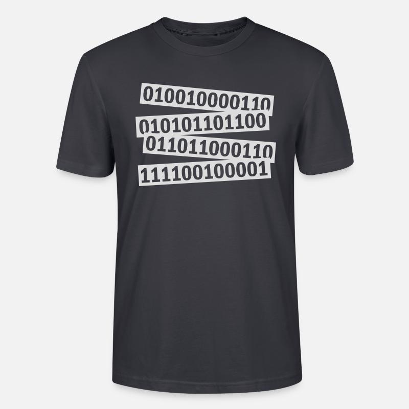 Binär Code Programm Sprache - Stanley/Stella Unisex Bio-T-Shirt CRAFTER - Dunkles Graublau