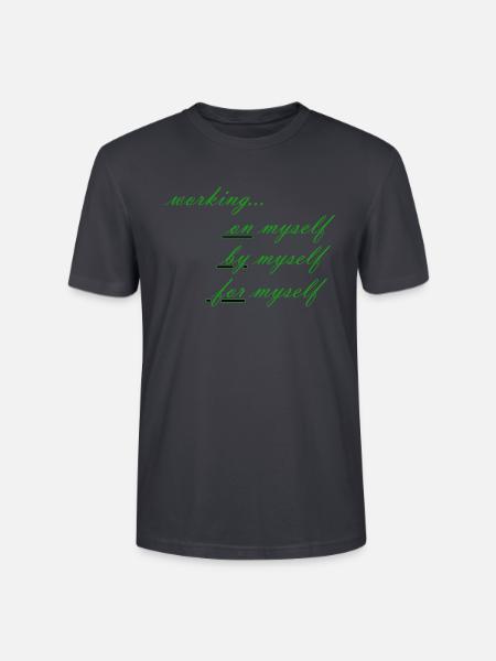 working on myself - Stanley/Stella Unisex Bio-T-Shirt CRAFTER - Dunkles Graublau