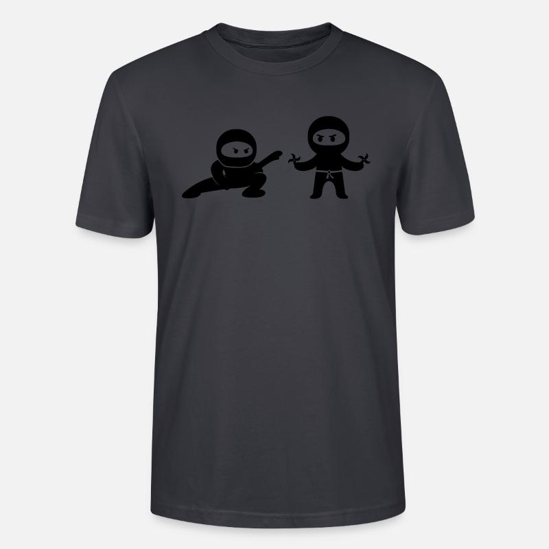 ninjas comic - Stanley/Stella Unisex Bio-T-Shirt CRAFTER - Dunkles Graublau