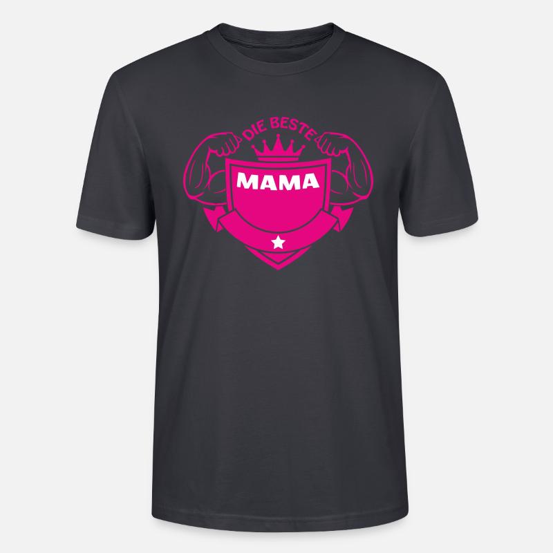 DIE BESTE MAMA - T-shirt bio CRAFTER Stanley Stella Unisexe - bleu gris foncé