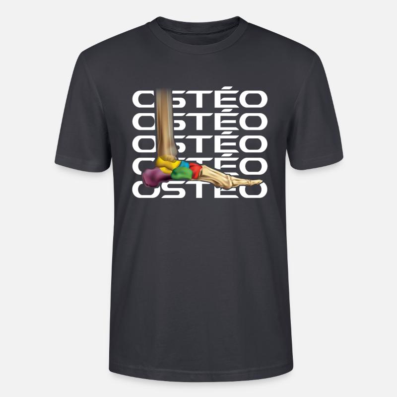 Osteo - Osteopath Geschenk Osteopathie Osteo - Stanley/Stella Unisex Bio-T-Shirt CRAFTER - Dunkles Graublau