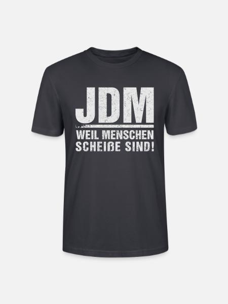 JDM Menschen scheiße - Stanley/Stella Unisex Bio-T-Shirt CRAFTER - Dunkles Graublau