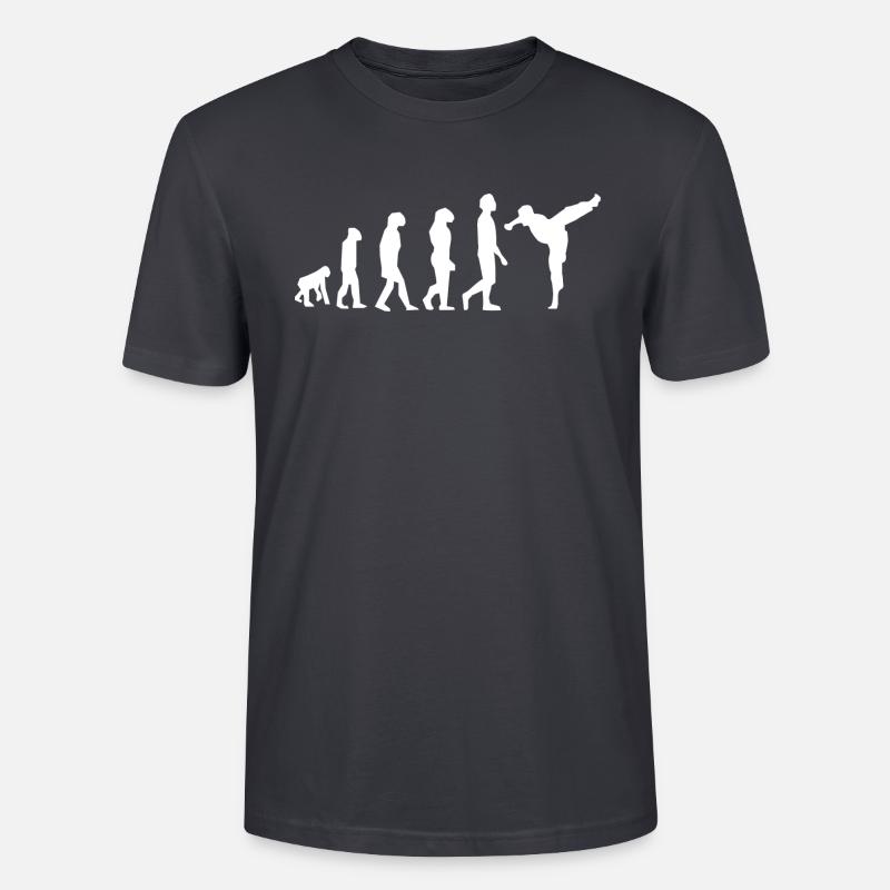 Evolution der Kampfkünste - Stanley/Stella Unisex Bio-T-Shirt CRAFTER - Dunkles Graublau