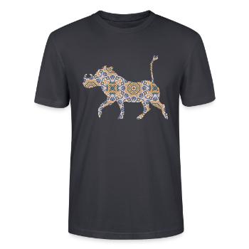 Pumba - Stanley/Stella Unisex Bio-T-Shirt CRAFTER - Dunkles Graublau - Vorne - Alina (178cm) & Michal (187cm)