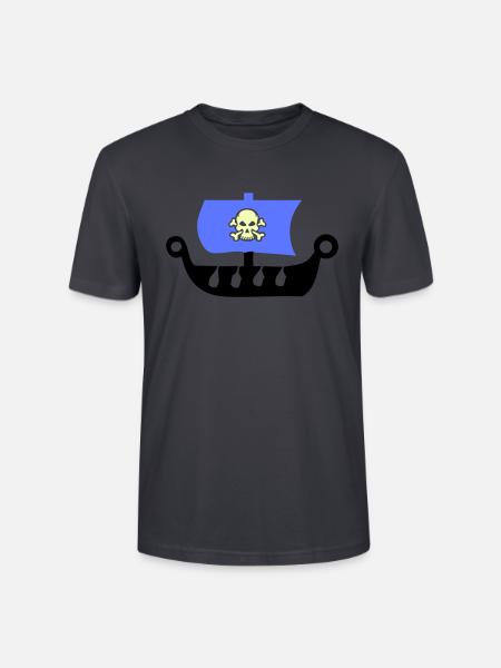 piratenschiff - Stanley/Stella Unisex Bio-T-Shirt CRAFTER - Dunkles Graublau